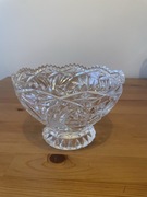 Kryształowa misa vintage z wzorem "piłokształtnym i wiatraczkiem
