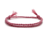 Wakacyjna Bransoletka ręcznie tkana - kolor różowy