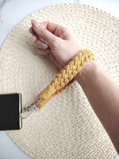 Krótki pasek na nadgarstek wristlet do telefonu kluczy torebki bawełna 40cm