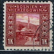 OA Bośni  Mi 42 C kas.30 euro, ząbkowanie 9 1/4 