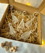 Zestaw aniołków z makramy