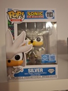 Figurka funko pop kolekcjonerska sonic silver brokatowy