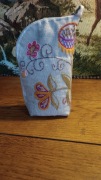 Piórnik / kosmetyczka Kameleon 2w1 -haft ręczny, handmade
