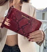 Michael Kors Kopertówka duży portfel jet Set travel wężowa skóra naturalna