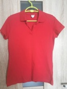 Czerwona koszulka z kołnierzykiem polo rozmiar M