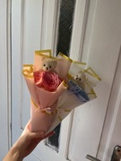 wieczne róże z misiem