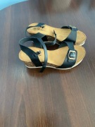 SANDAŁY RZYMIANKI NA KOTURNIE PLATFORMIE CZARNE 38