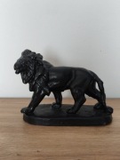 Figurka Lew czarny metal