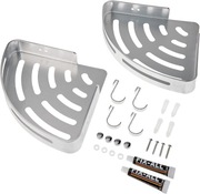 PÓŁKA Prysznicowa Narożna Srebrna ZESTAW 3szt-NOWE