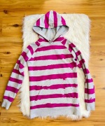 Damska bluza w paski z kapturem Diverse S bawełna 