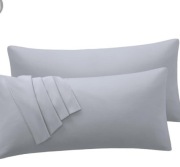 Poszewki na poduszki Nesture szare zamek 50x70 cm 2 sztuki mikrofibra
