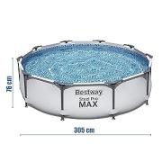 Basen stelażowy Bestway Steel Pro Max, 305 x 305 x 76 cm ogrodowy duży