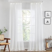 Firany Miulee z taśmą marszczącą 140x225 cm, zestaw 2 szt.