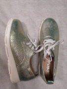 Złote zielone błyszczące buty sneakersy Purlina 37