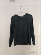 Koszulka na długi rękaw longsleeve Tommy Hilfiger ciemnozielony M