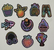 10 naklejek NEON - rózne kształty - Zestaw #3