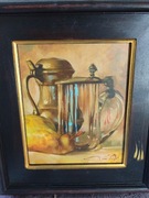 Obraz olejny martwa natura -  Marek Chmielewski 3 płomyki