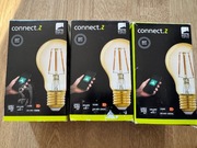 3x Eglo Connect.z E27 Filament Zigbee Mesh 500lm Hue Retro