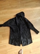 Płaszcz damski czarny oversize z kapturem KLASYCZNY rozmiar uniwersalny