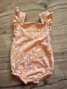 Ergee rampers body morelowe groszki falbanki 68