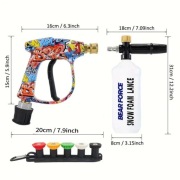 Pistolet do myjki ciśnieniowej z piankownicą i 5 dysz Karcher K2 - K7