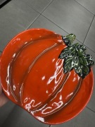 Ceramiczny talerz dynia – dekoracyjny półmisek na jesień / Halloween 