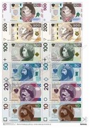 Wydruk cukrowy A4 włoski papier Modecor pieniądze banknoty 