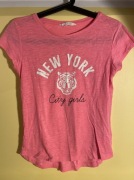 H&M t-shirt bluzka z tygrysem różowa 146-152