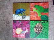 Obraz  "Kwadryptyk z Panem Ślimakiem"