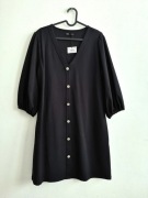 Wiskozowa trapezowa sukienka z szerokimi rękawami 