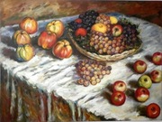 ''Martwa natura z jabłkami "-olej  80/60 cm.
