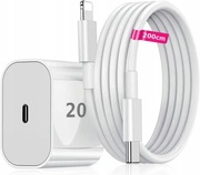 ZESTAW ŁADOWARKA SIECIOWA PD 20W + KABEL DO IPHONE LIGHTNING 200cm Koanni