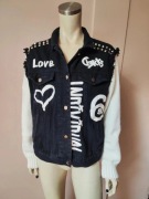 Kurtka z dzianinowymi rękawami Minouu z ćwiekami Individual rozm. S (6)