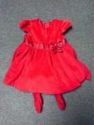 Sukieneczka świąteczna plus rajstopki 3-6msc 68cm jak welur śliczna