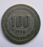 Korea Południowa 100 won, 1974