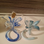 Kwiat ze szkła szklany kwiat 2 szt 