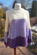 Sweter robiony na drutach
