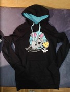 Czarna bluza z kapturem z myszką M cropp