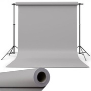 TŁO FOTOGRAFICZNE KARTONOWE SZARE NA TULEJI 2,72x10m DO ZDJĘĆ FOTOGRAFII