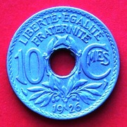 10 Centymów  1926  r  -  Francja    Gałąź oliwna    