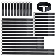 Opaska na kabel rzepowa 20x2cm czarna 5szt