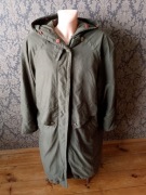 długa kurtka parka ziowa khaki