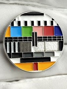 NOWA Przypinka pin metalowa telewizja prl sygnał testowy 
