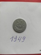 50 groszy ,1949 roku. Unikat. Okazja.Licytacja