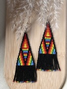 Kolczyki z japońskich koralików.