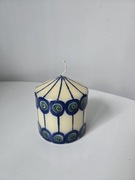 Świeczka dek.8  ceramika bolesławiecka 