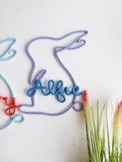 Personalizowany królik z imieniem dekoracja do pokoju dziecka