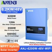 Inwerter Anenji 6,2kW MPPT 48V Hybrydowy solarny Sinus 230V falownik