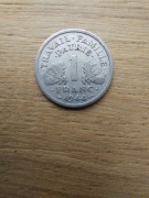 Francja - Vichy Republika 1 frank 1944 C stan -II