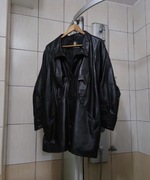 płaszcz płaszczyk XL damski leather kurtka skórzana damska czarna vintage s